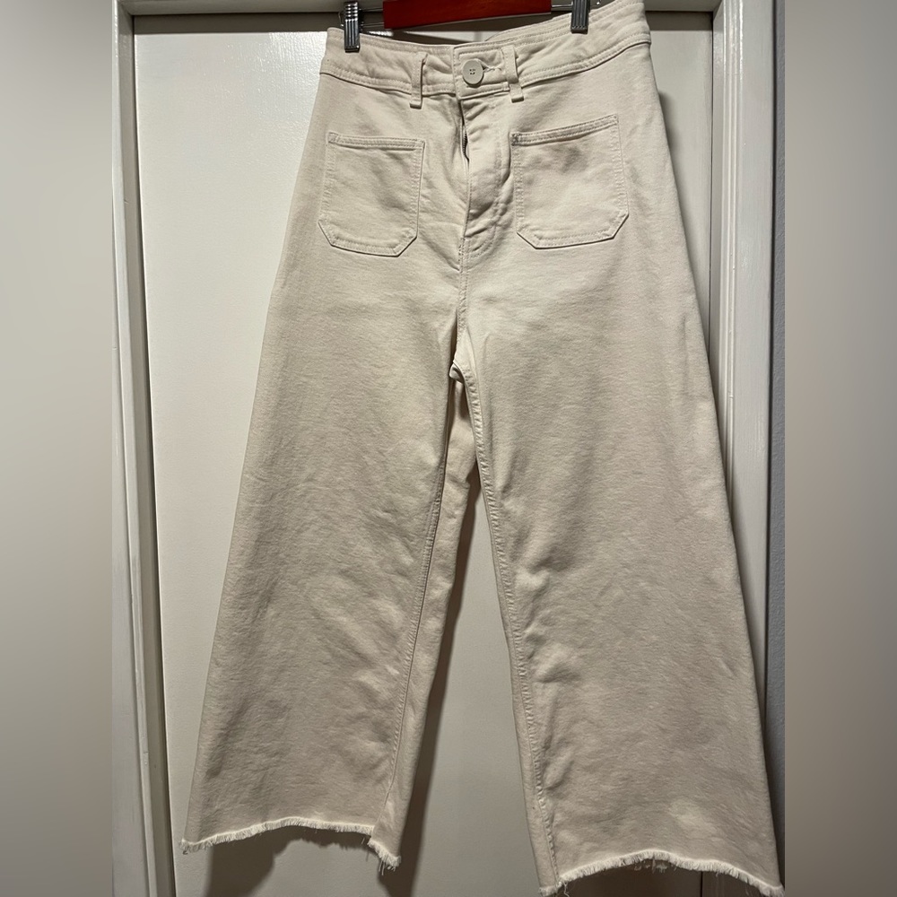 Zara High-Waisted Sailor (Marine) Jeans.
